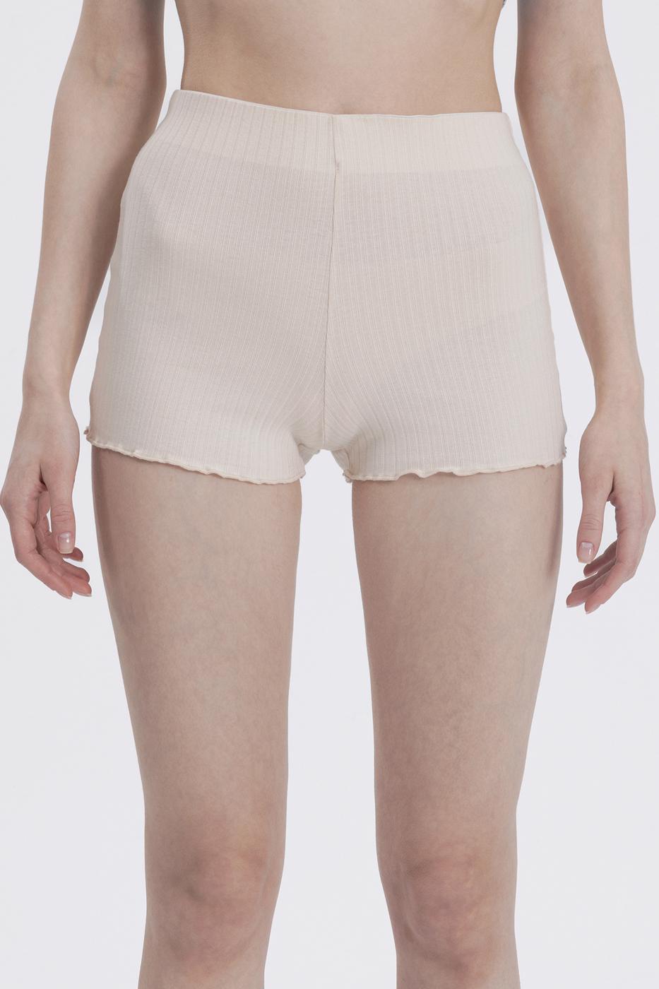 High rise mini leggings Ecru