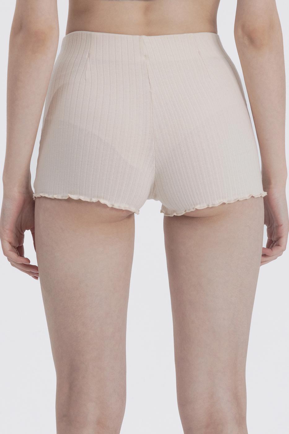 High rise mini leggings Ecru