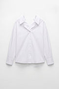100% Cotton Open Collar Shirt White