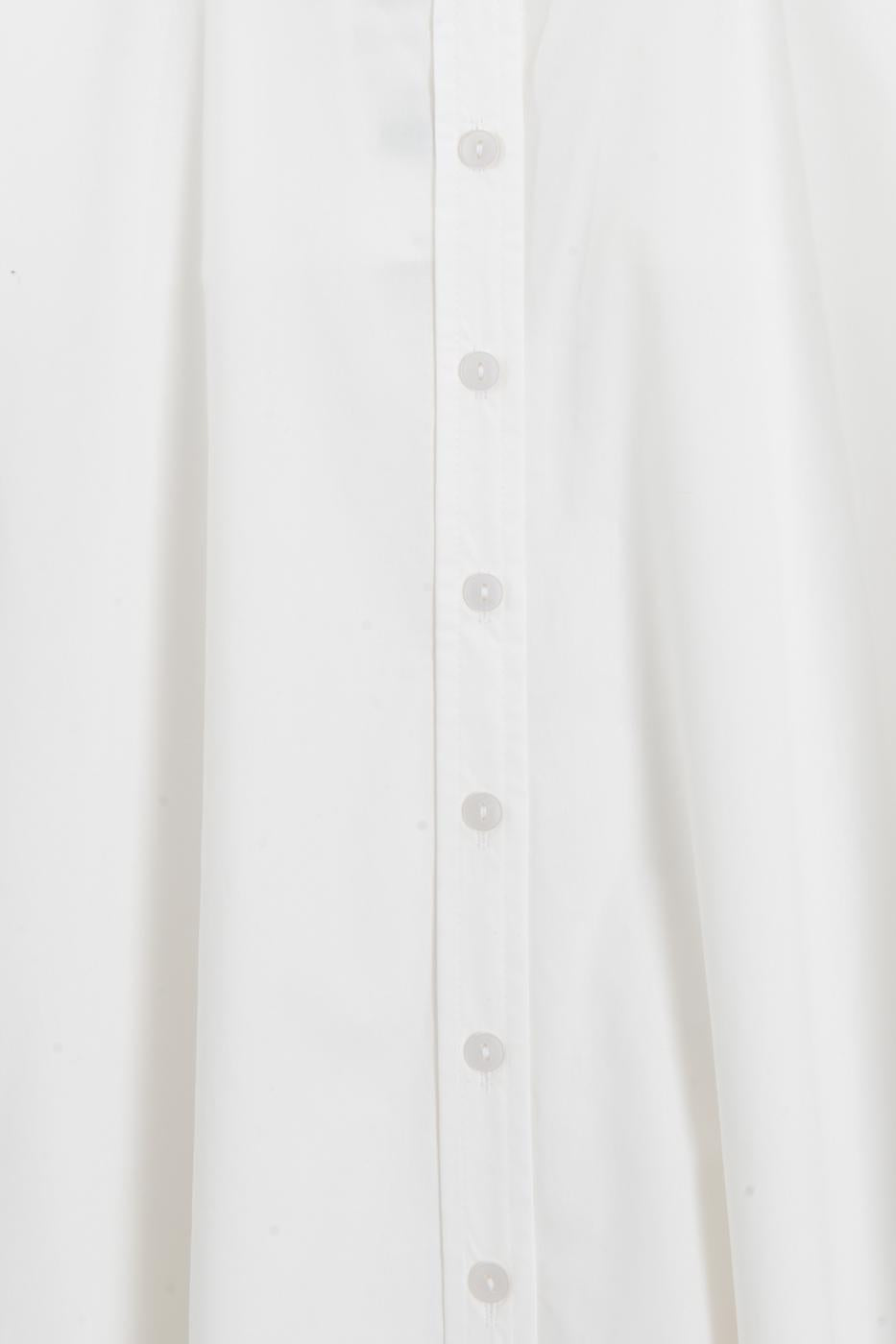 100% Cotton Oversize Shirt Dress White