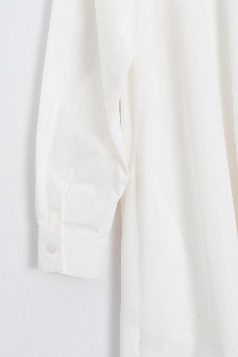100% Cotton Oversize Shirt Dress White