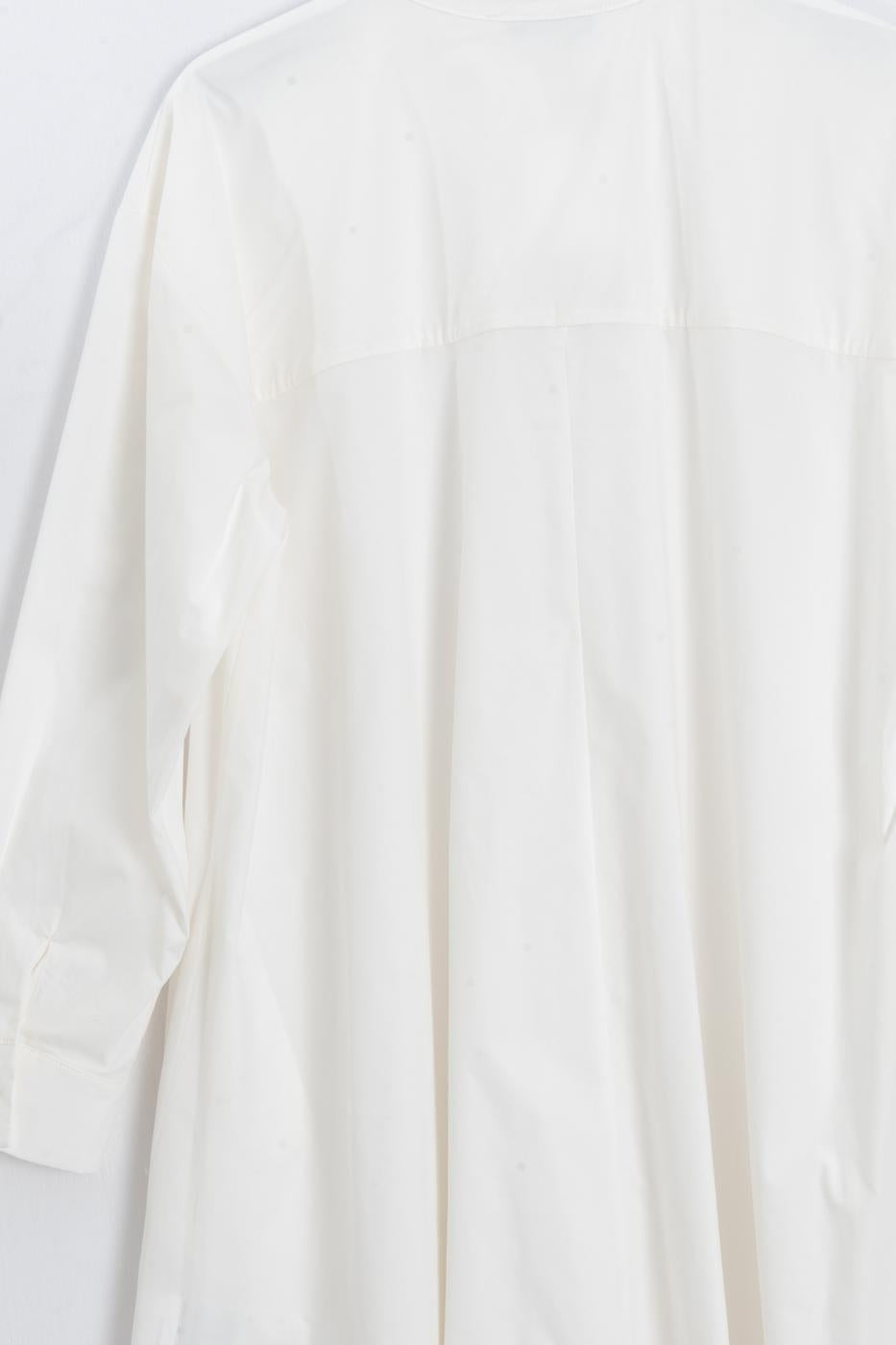 100% Cotton Oversize Shirt Dress White