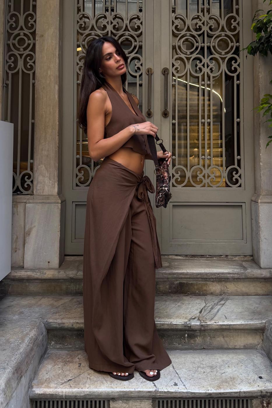 100% Linen Drapey Pareo Pants