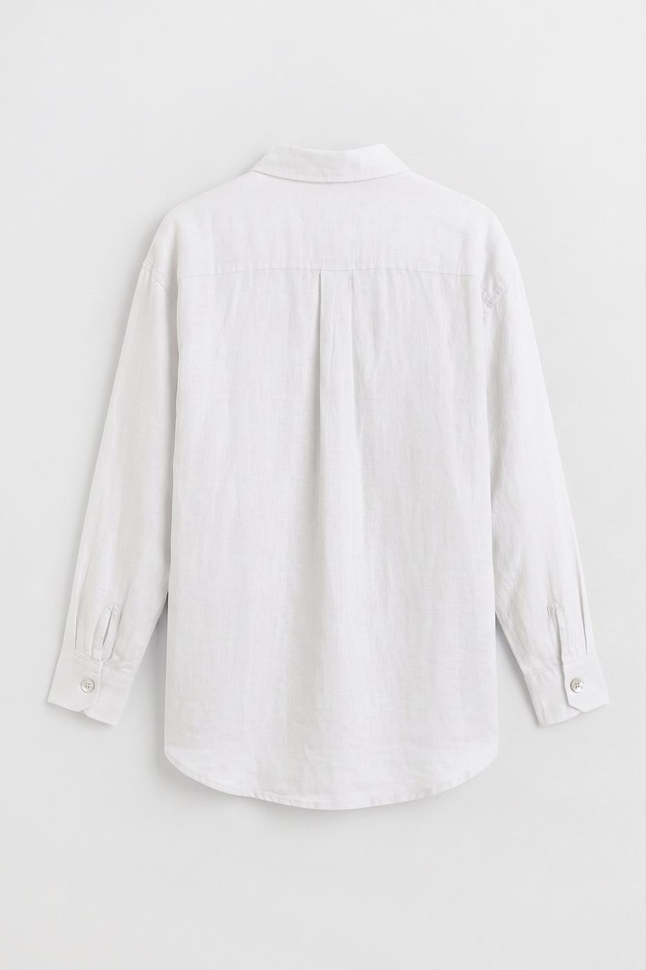 100% Linen Oversize Shirt White