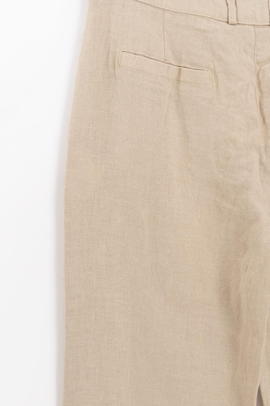 100% Linen Trousers Beige