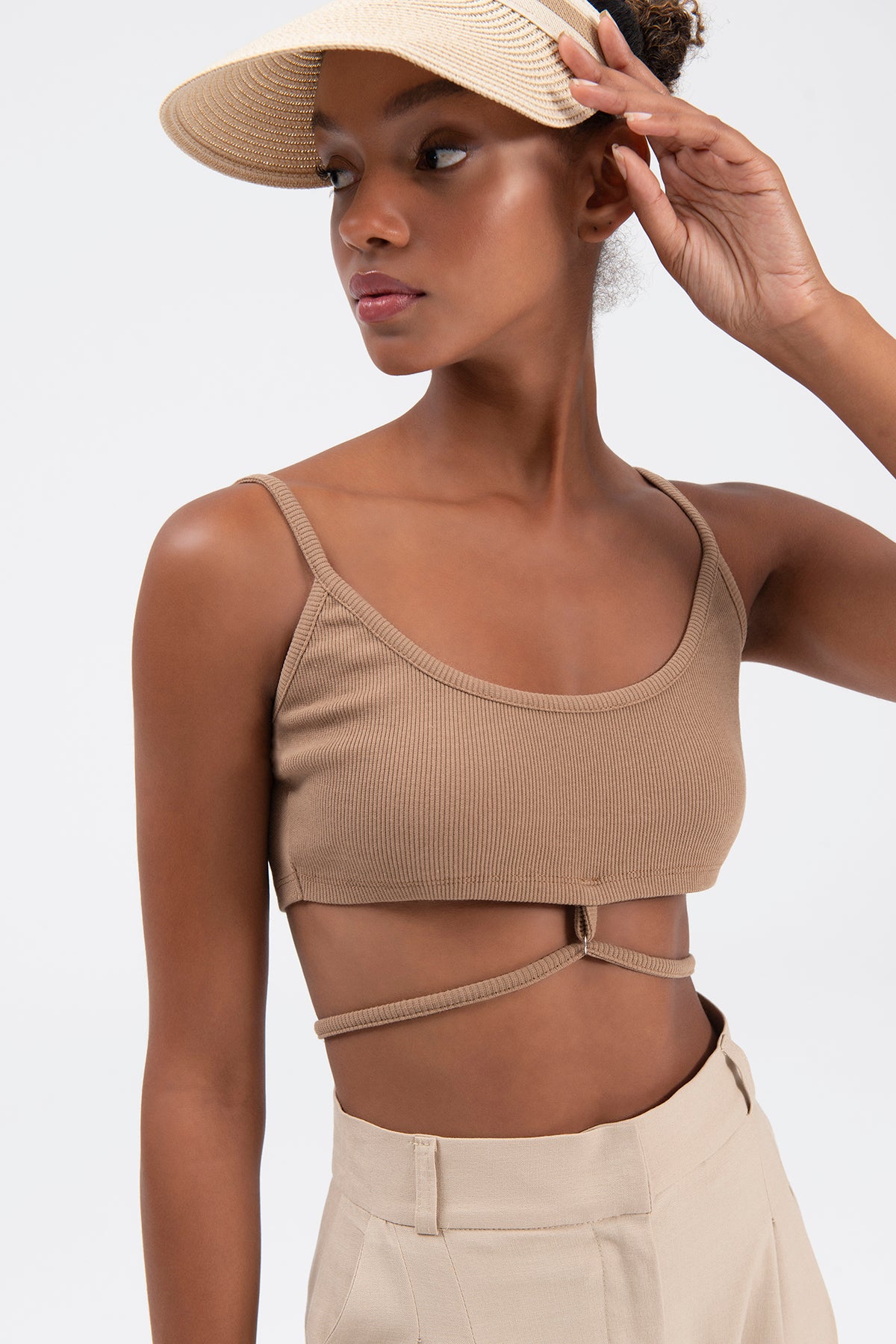 Strapped bustier