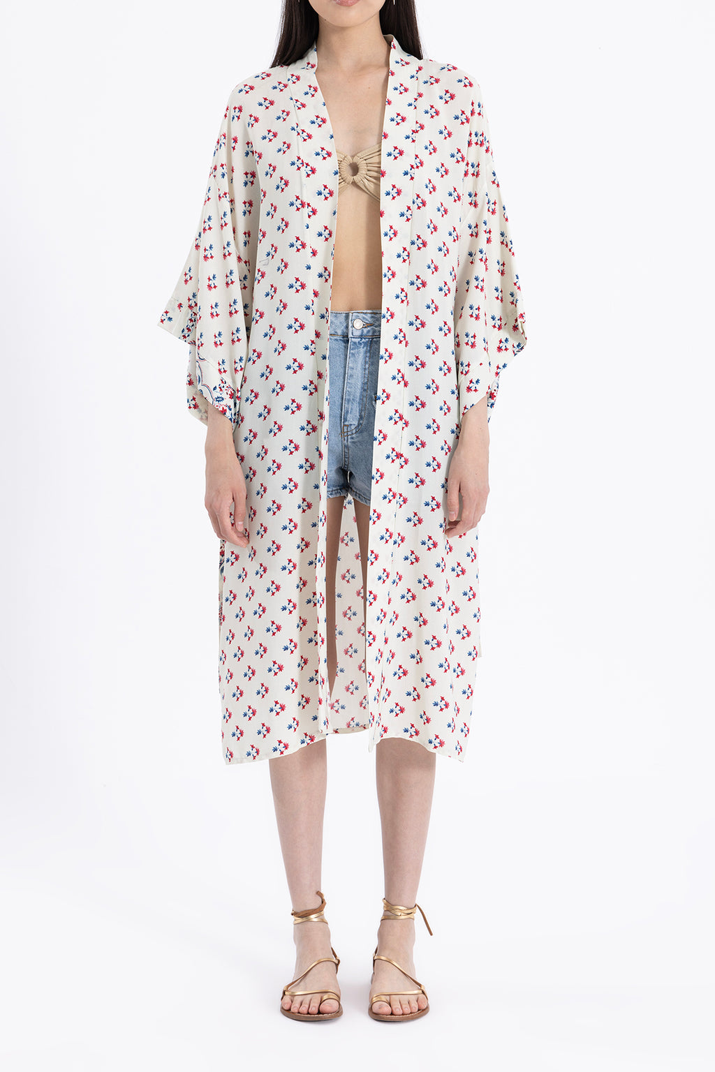 Floral Print Kimono