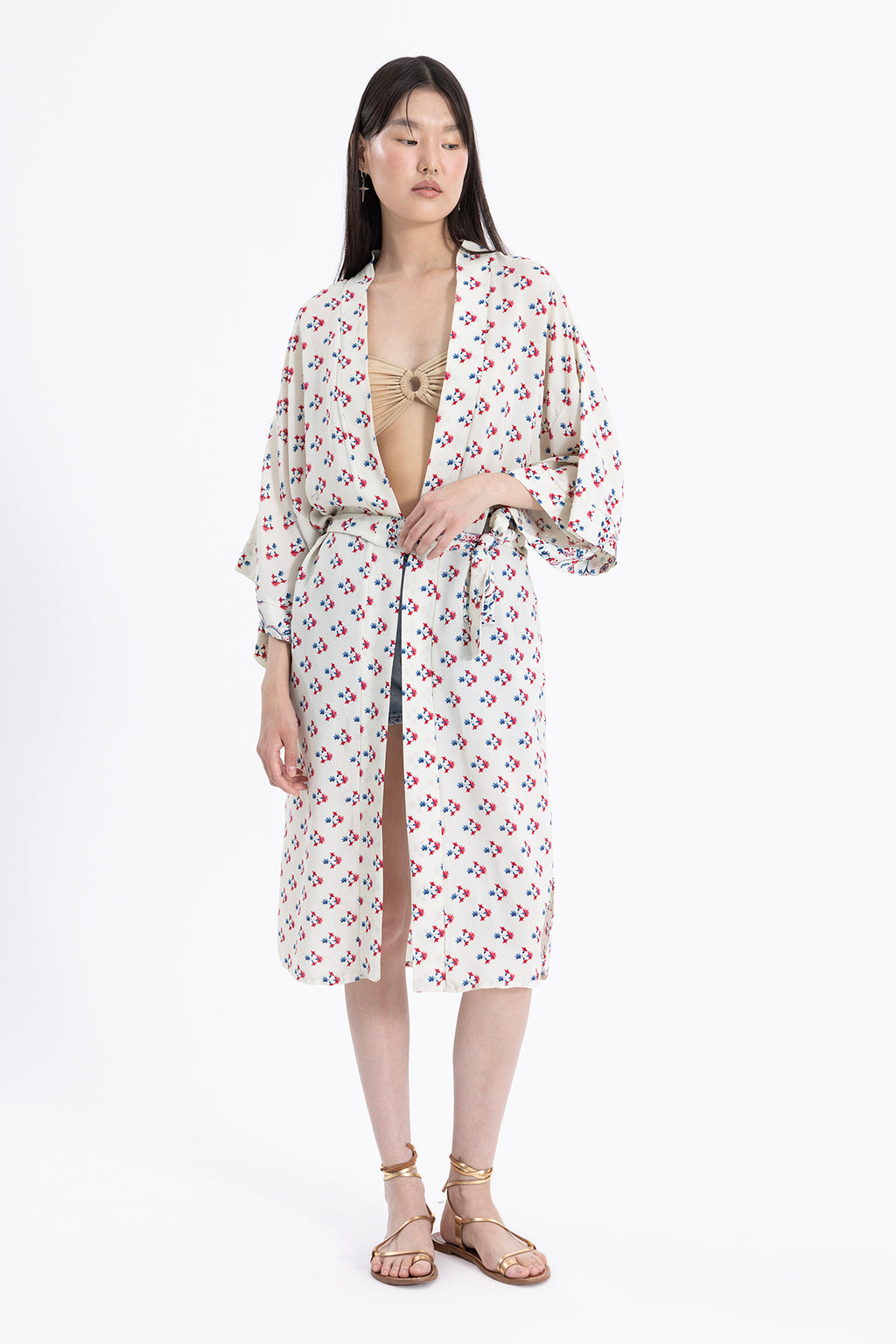 Floral Print Kimono