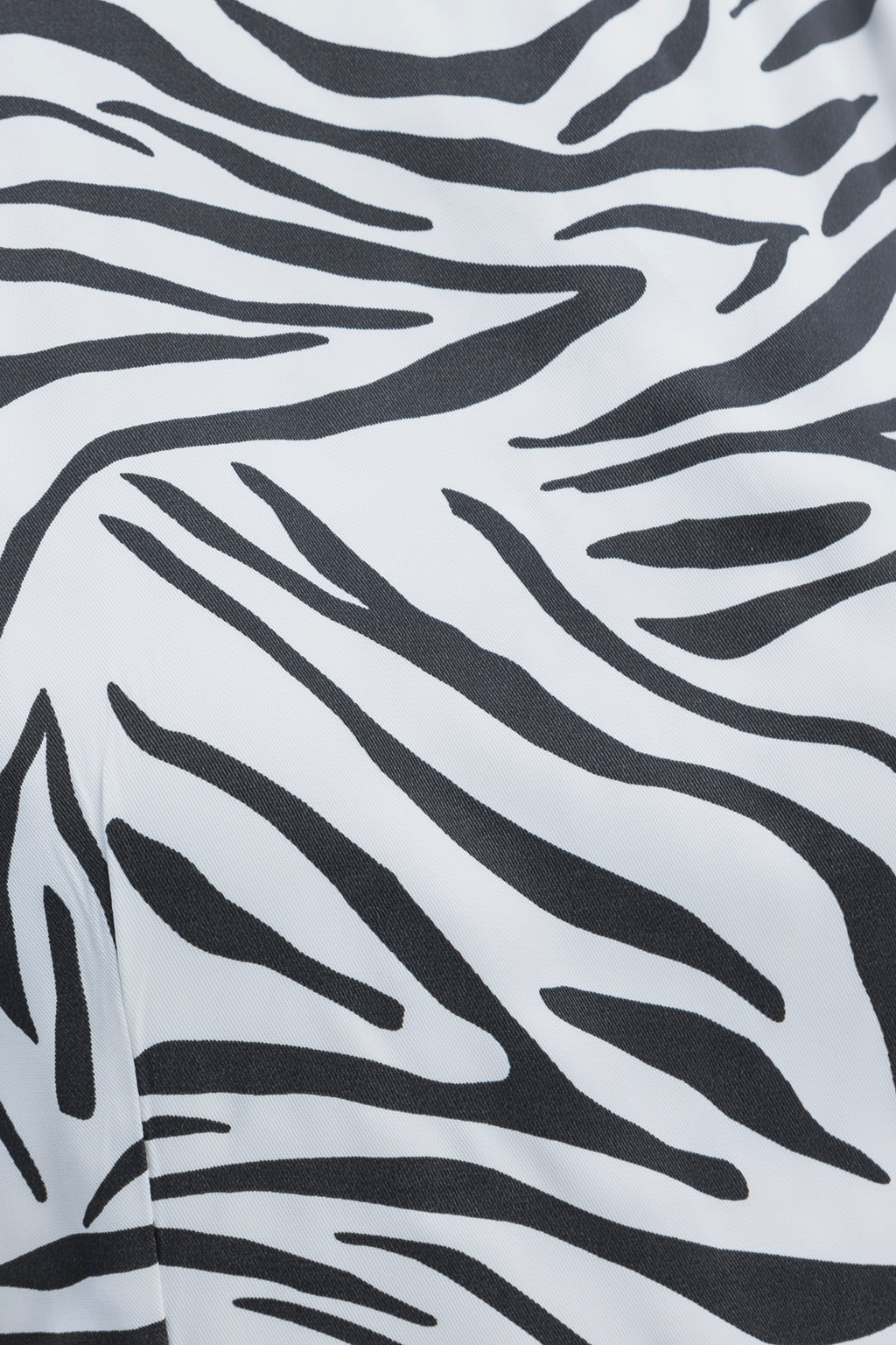Saten Zebra Desenli  Mini  Elbise