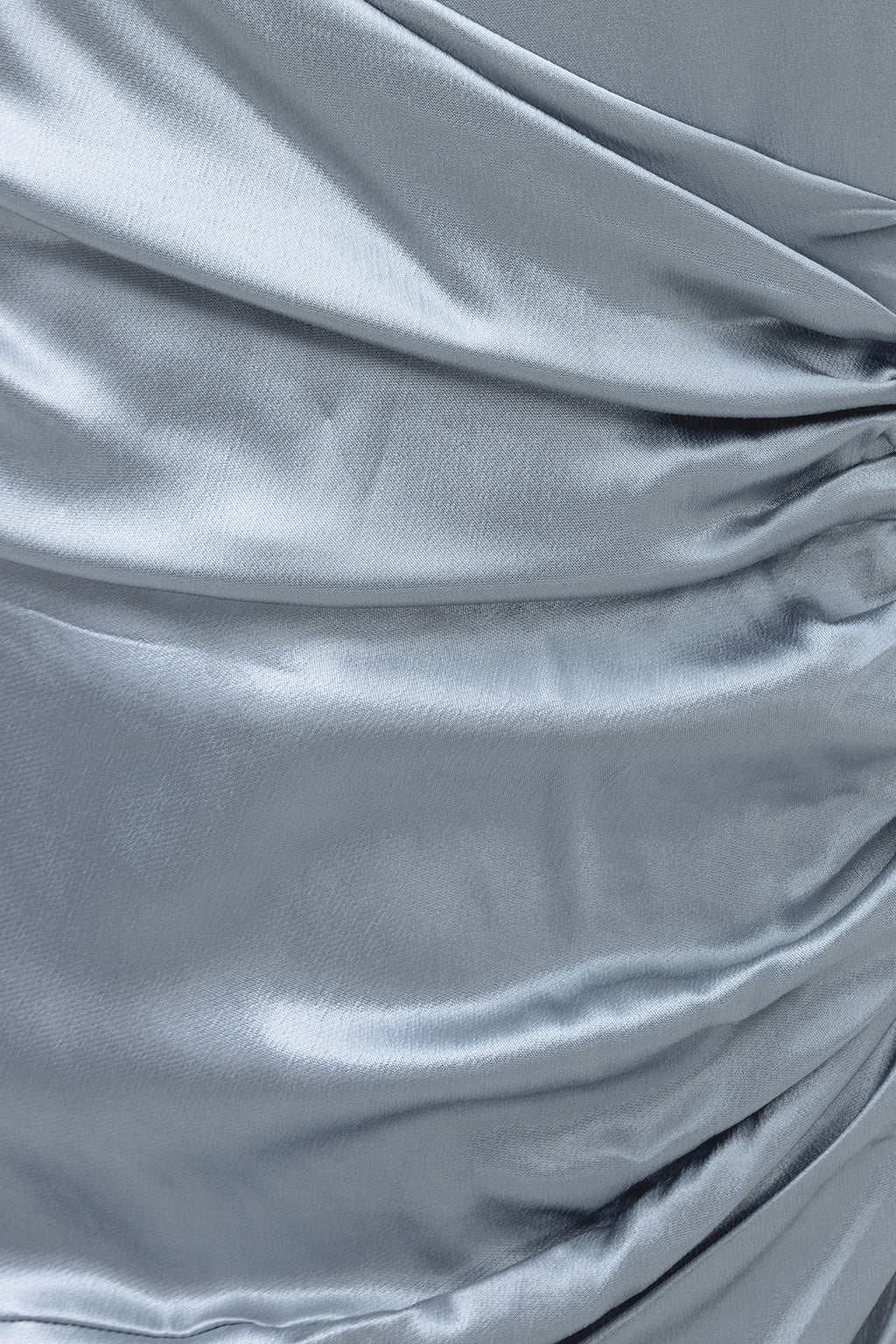 Satin Dress with Asymmetrical Hem Detail