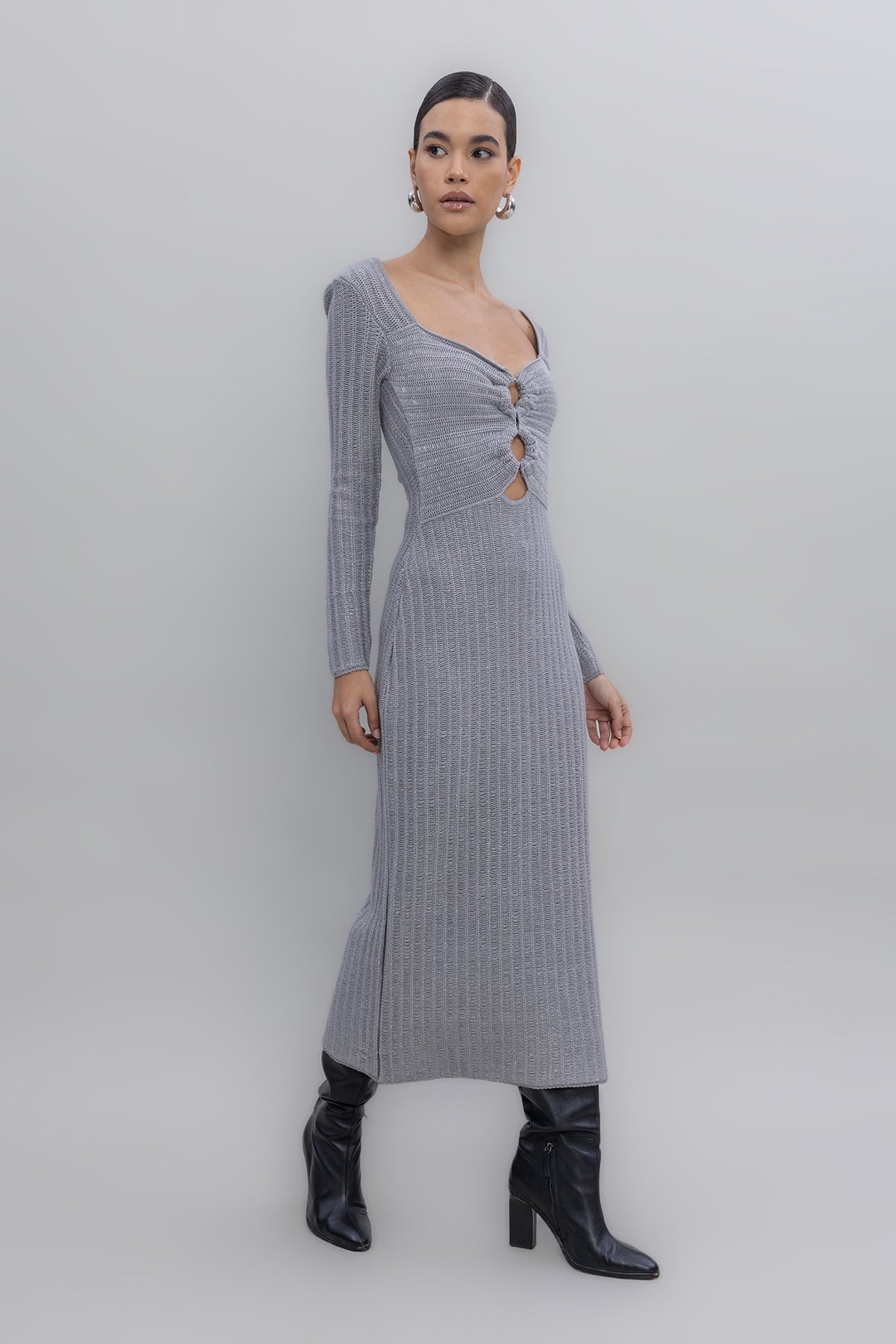 Sparkly Midi Knit Dress