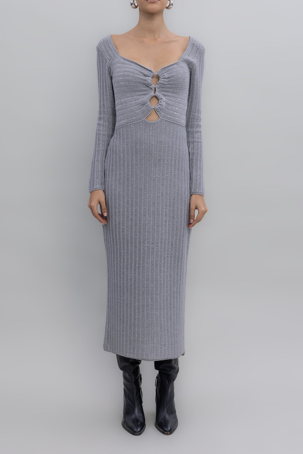 Sparkly Midi Knit Dress