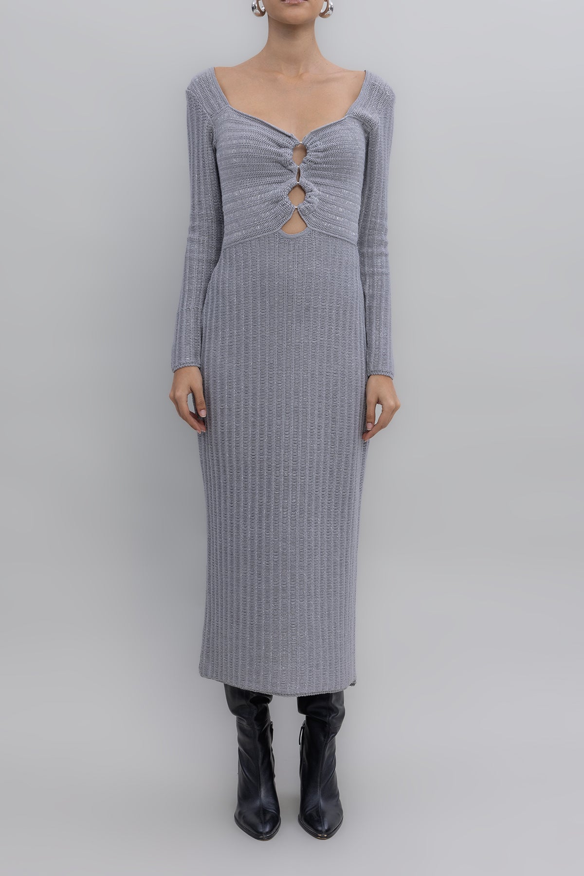 Sparkly Midi Knit Dress