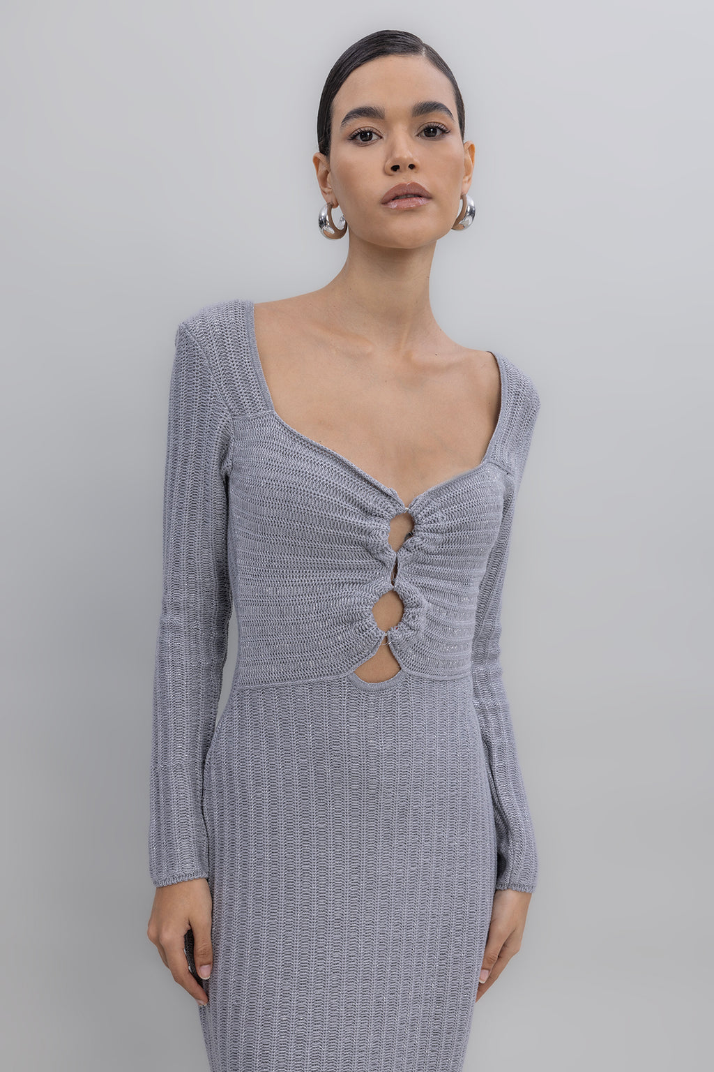 Sparkly Midi Knit Dress