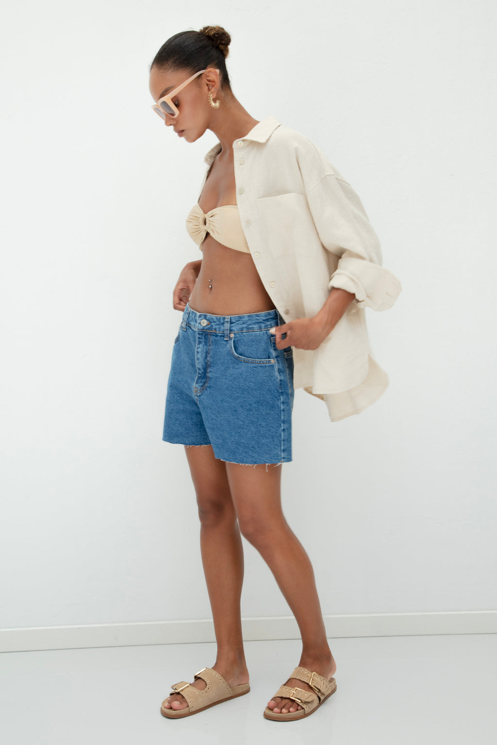Basic Denim Mini Şort