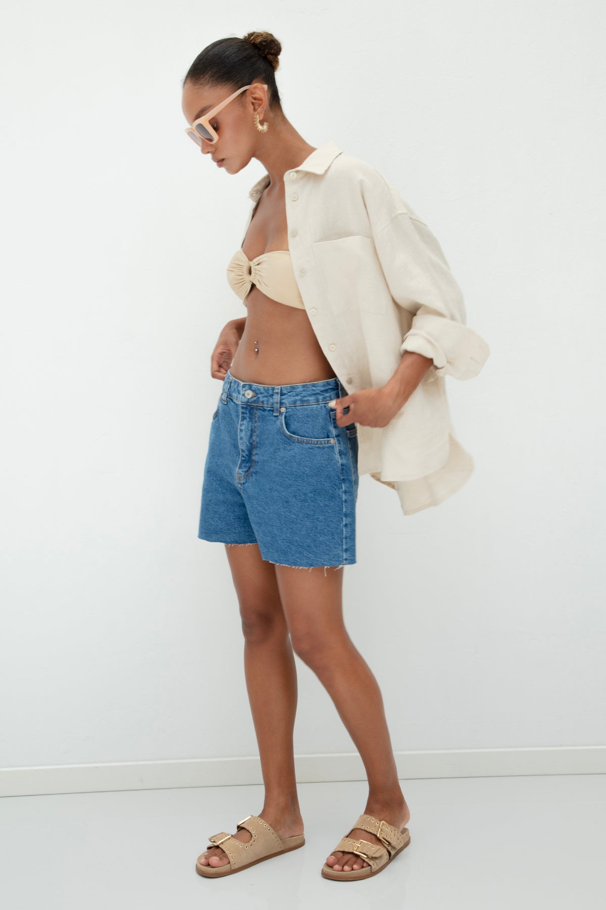 Basic Denim Mini Şort