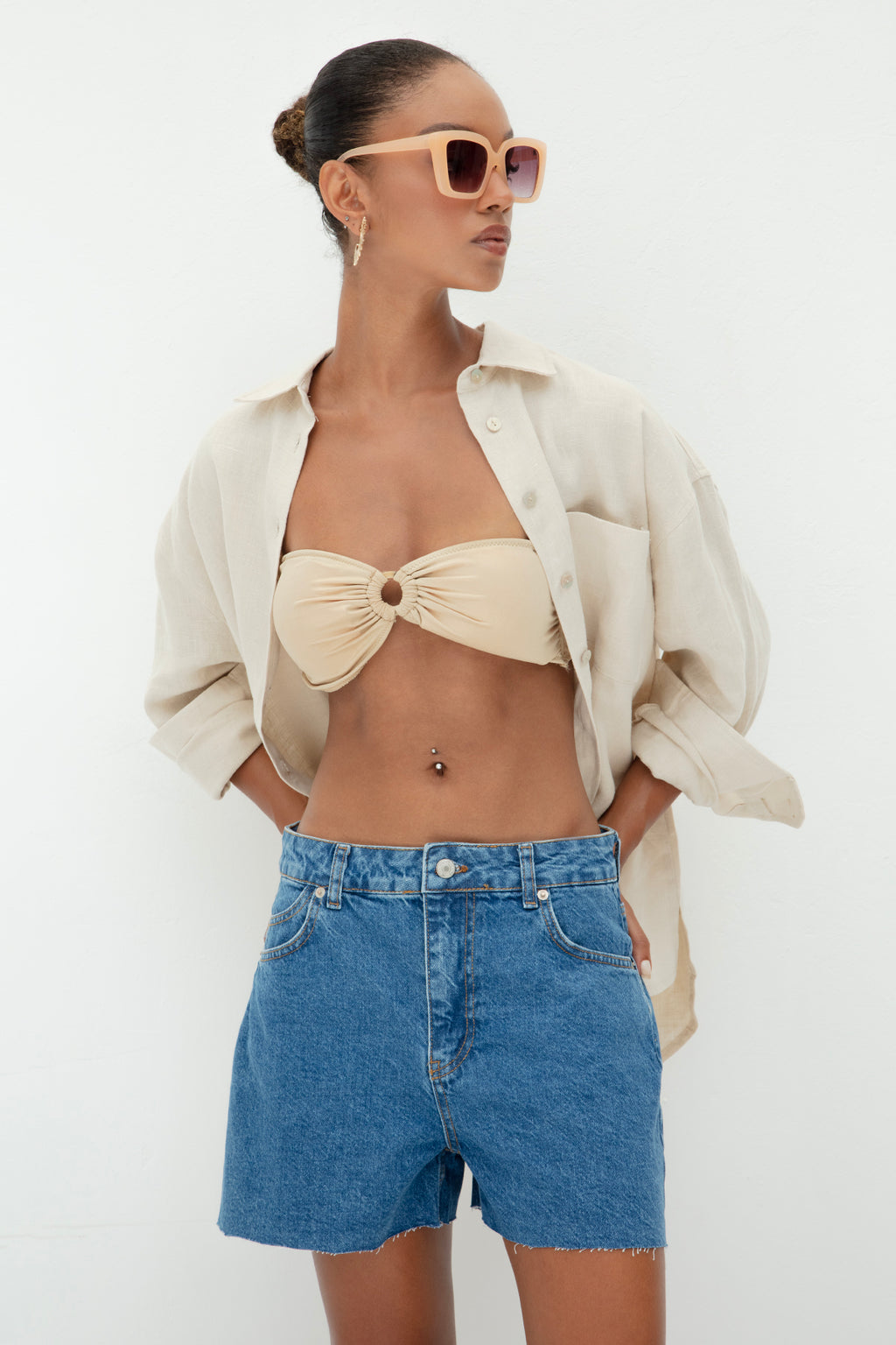 Basic Denim Mini Şort