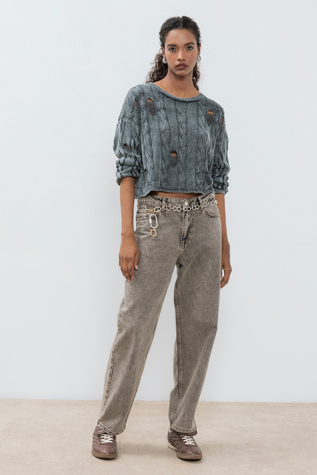 Düz Kesim Denim Pantolon