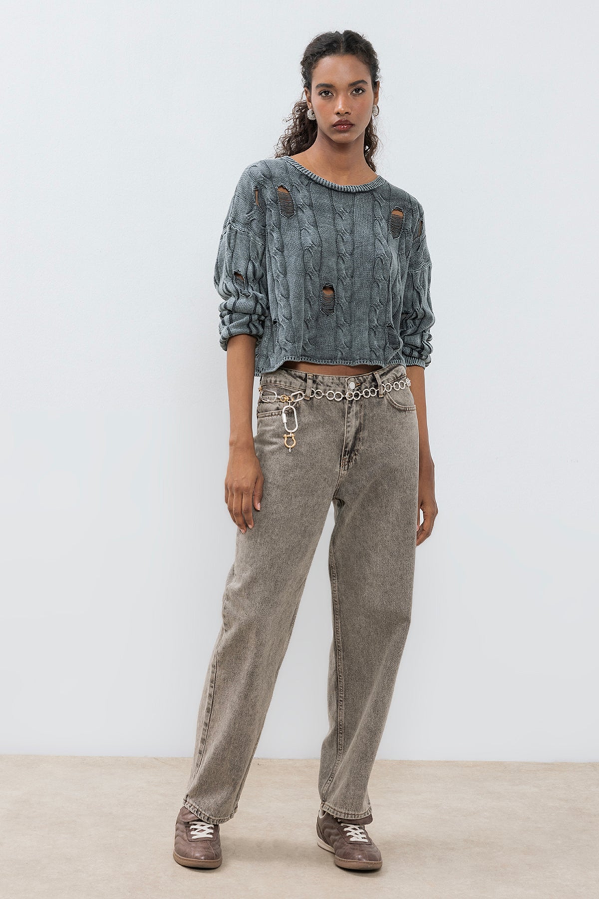 Düz Kesim Denim Pantolon