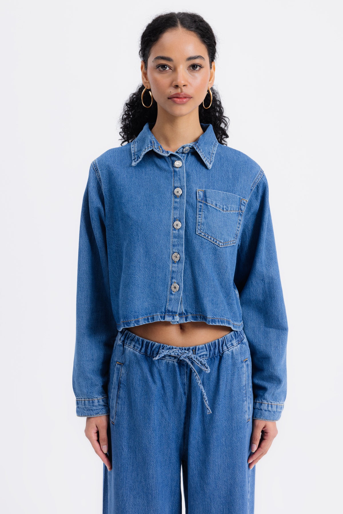 Patch Pocket Denim Shirt
