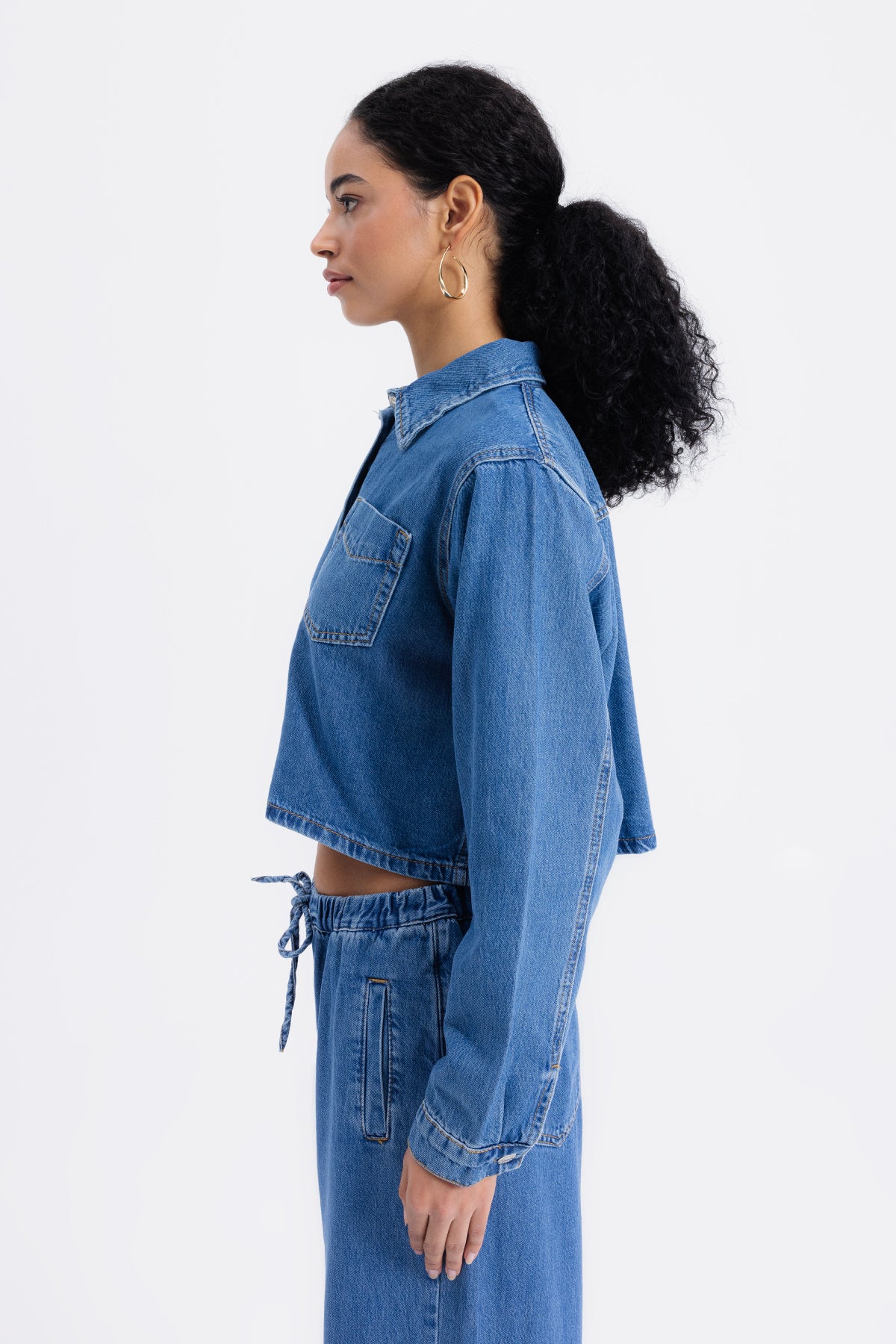 Patch Pocket Denim Shirt