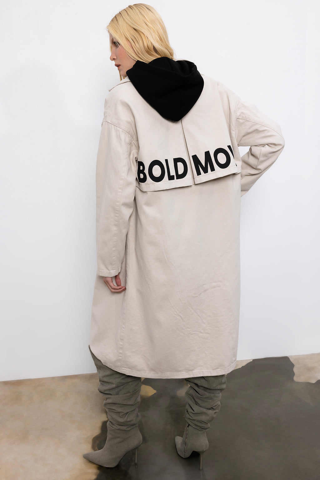 Printed Oversize Trench Coat