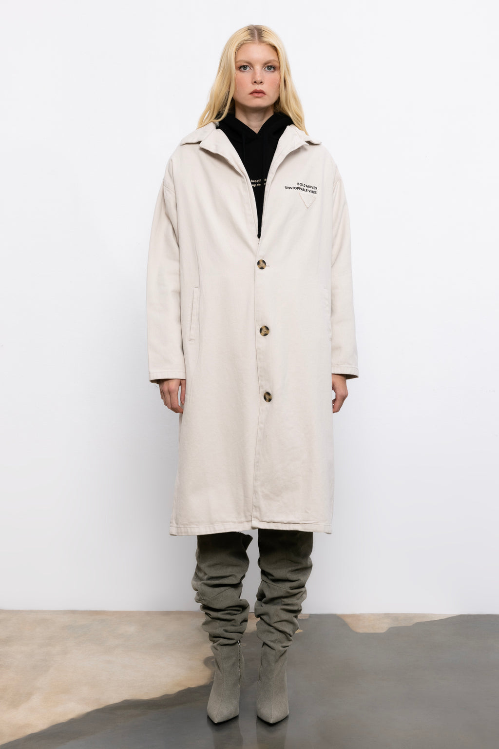 Printed Oversize Trench Coat