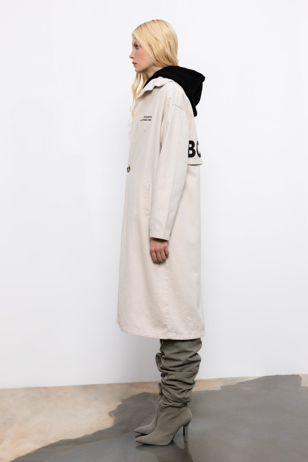Printed Oversize Trench Coat