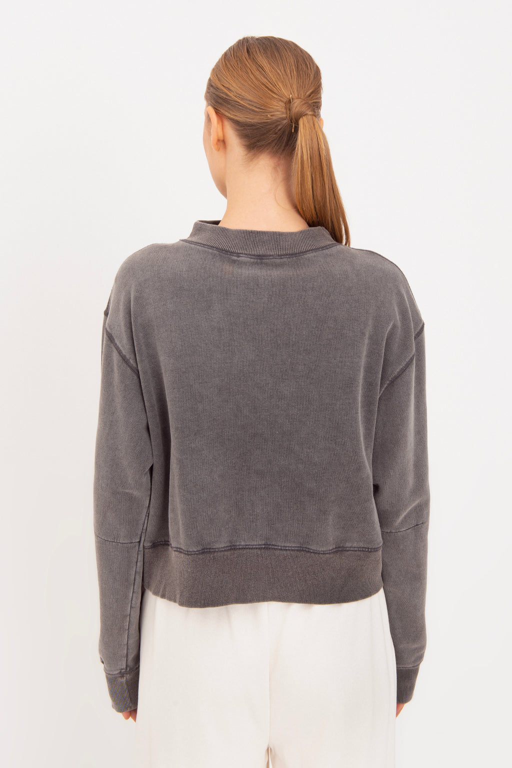 Yıkamalı Baskılı Sweatshirt