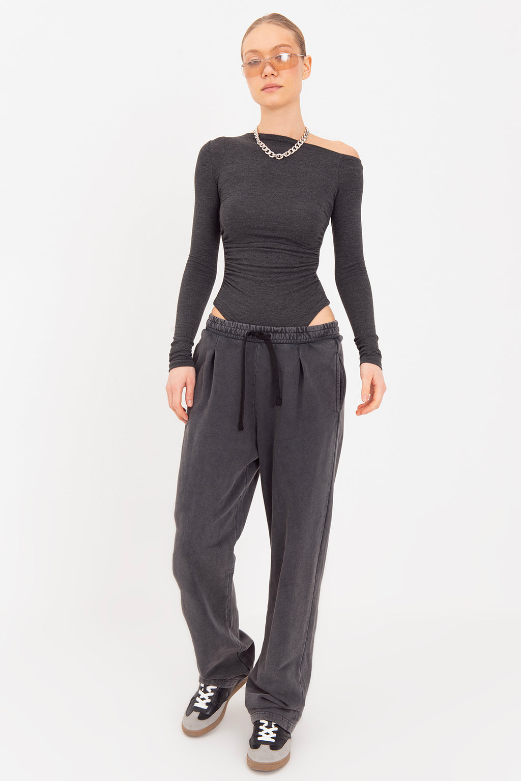 Washed Pleated Trousers