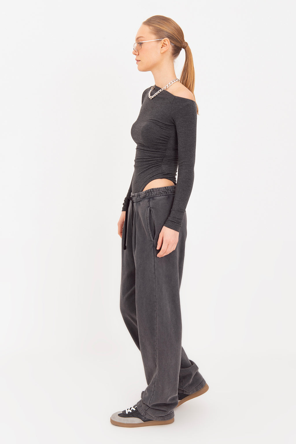 Washed Pleated Trousers