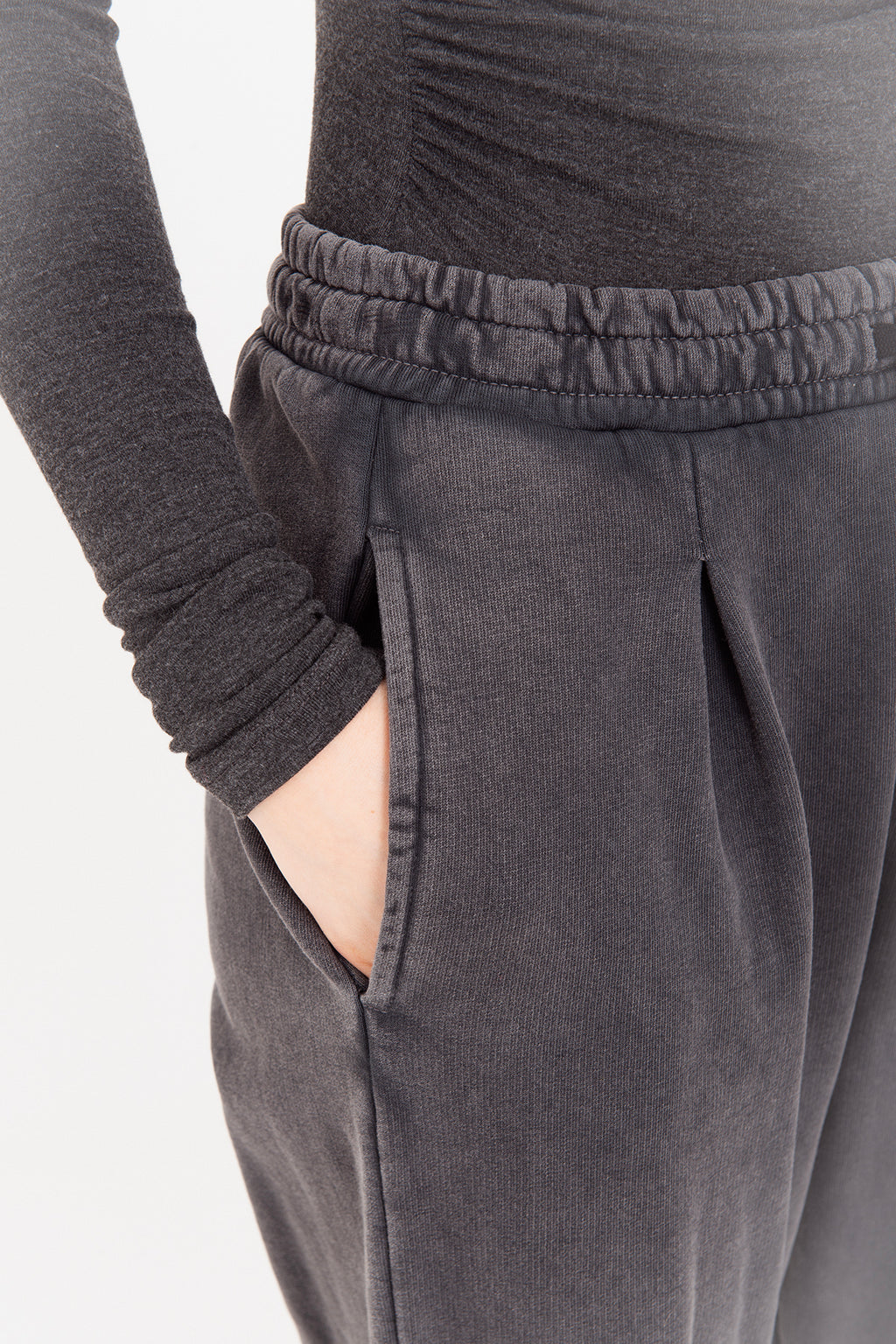 Washed Pleated Trousers