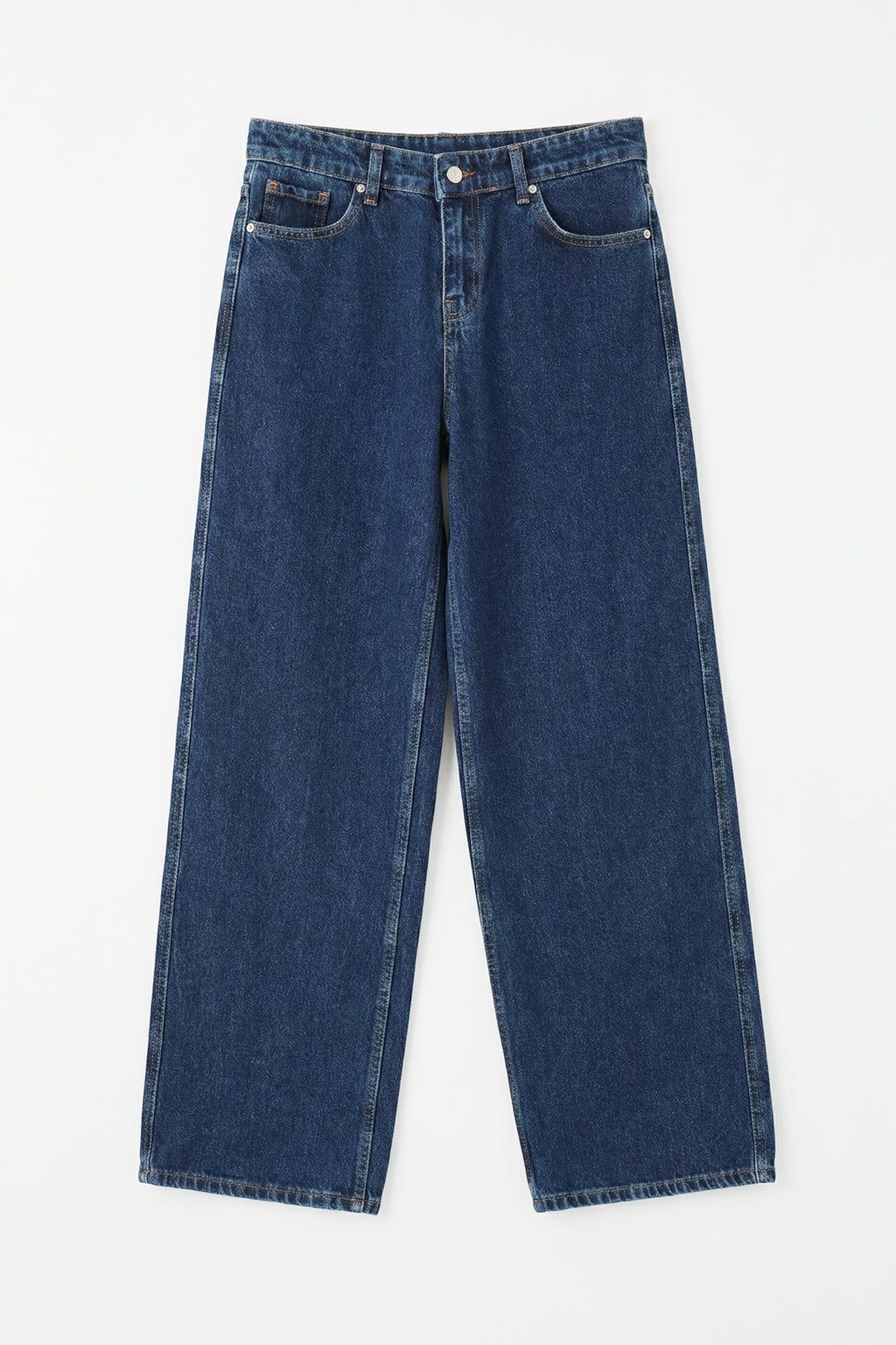 Straight-Cut Denim Pants