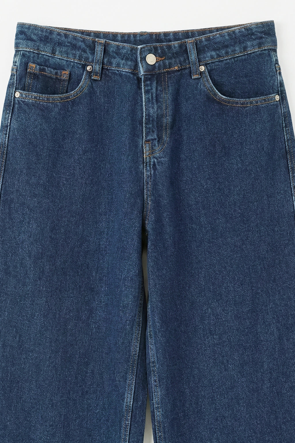 Straight-Cut Denim Pants