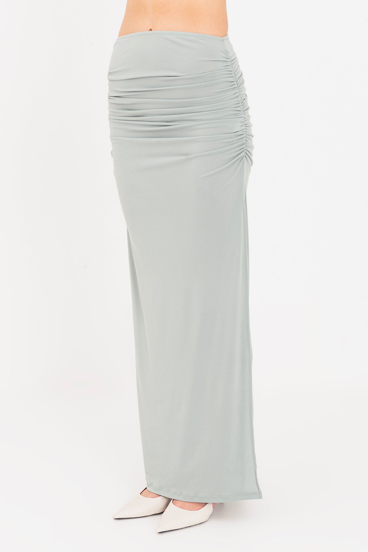 Draped Midi Skirt