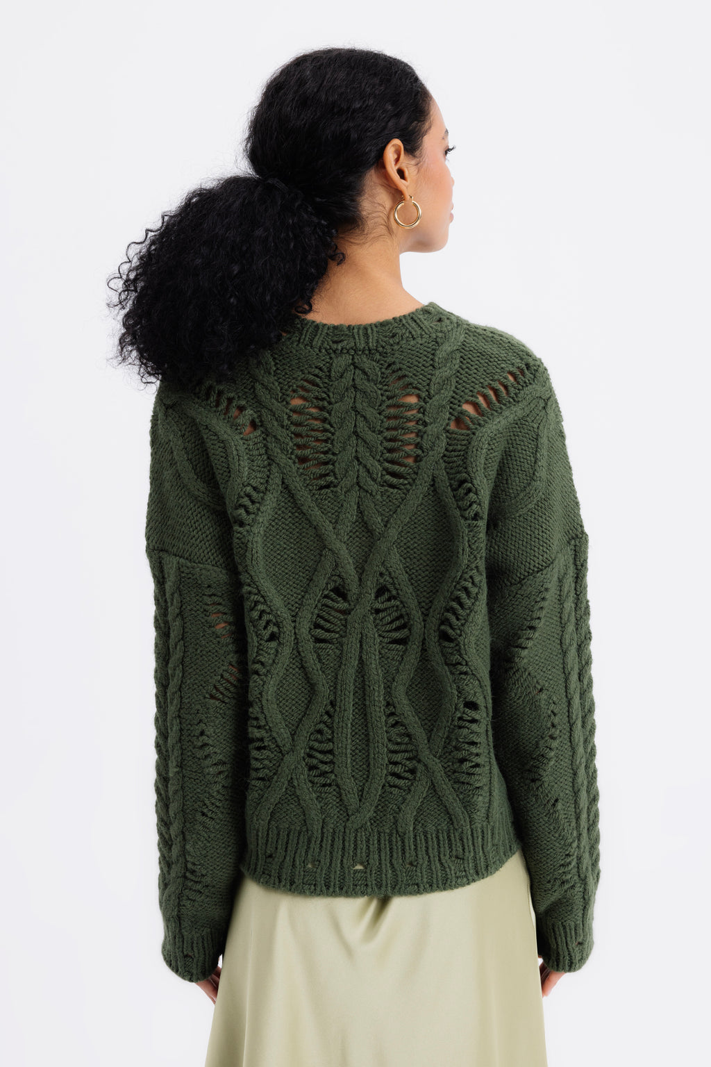 Openwork Knit Sweater