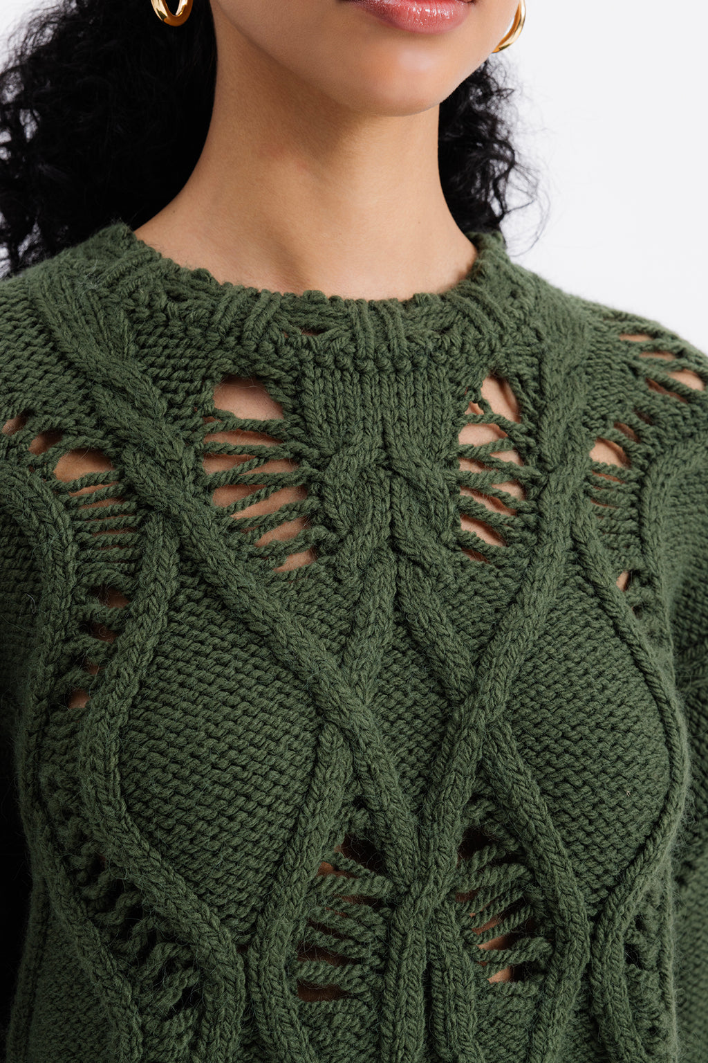 Openwork Knit Sweater
