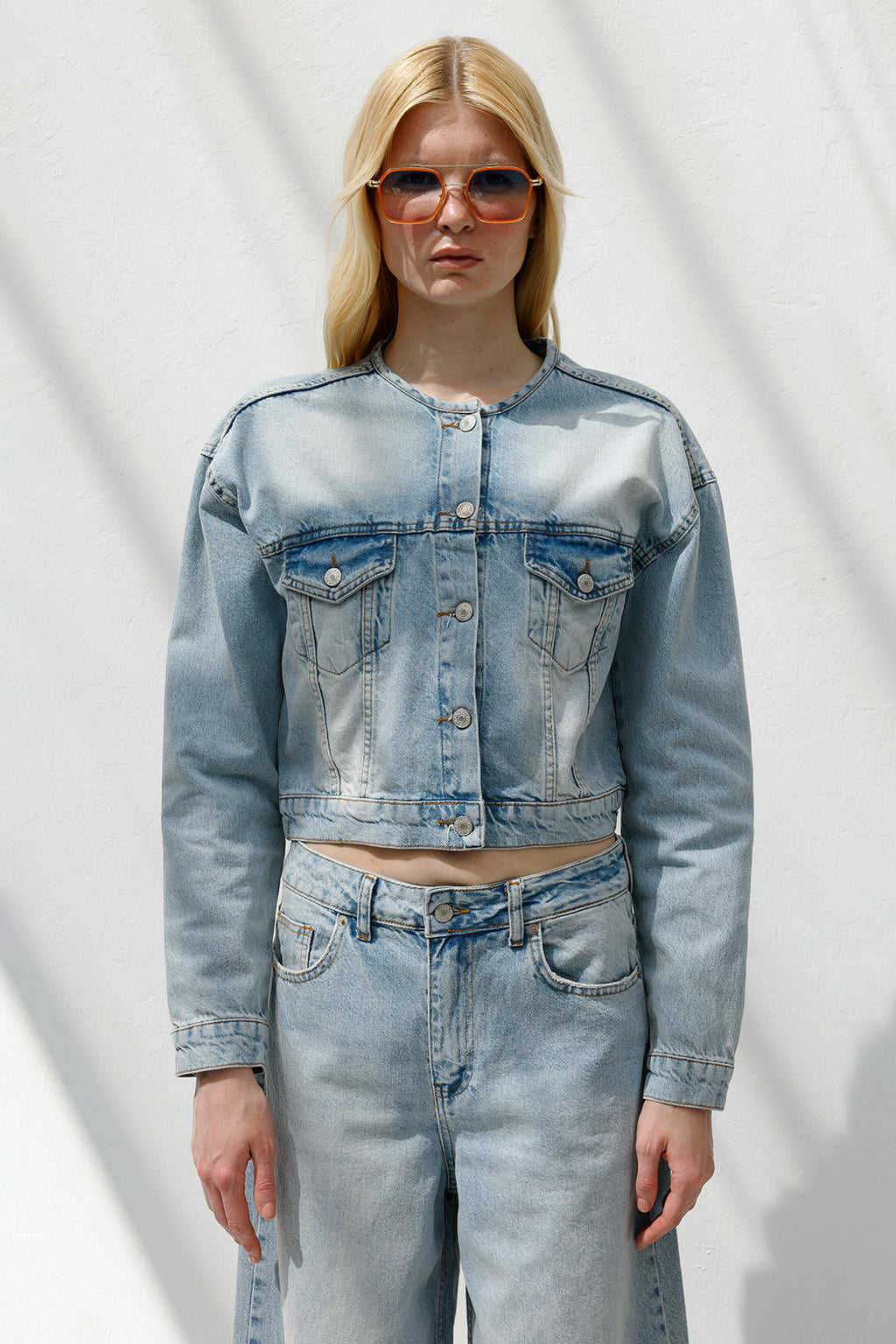 Yıkama Efektli  Denim Mont