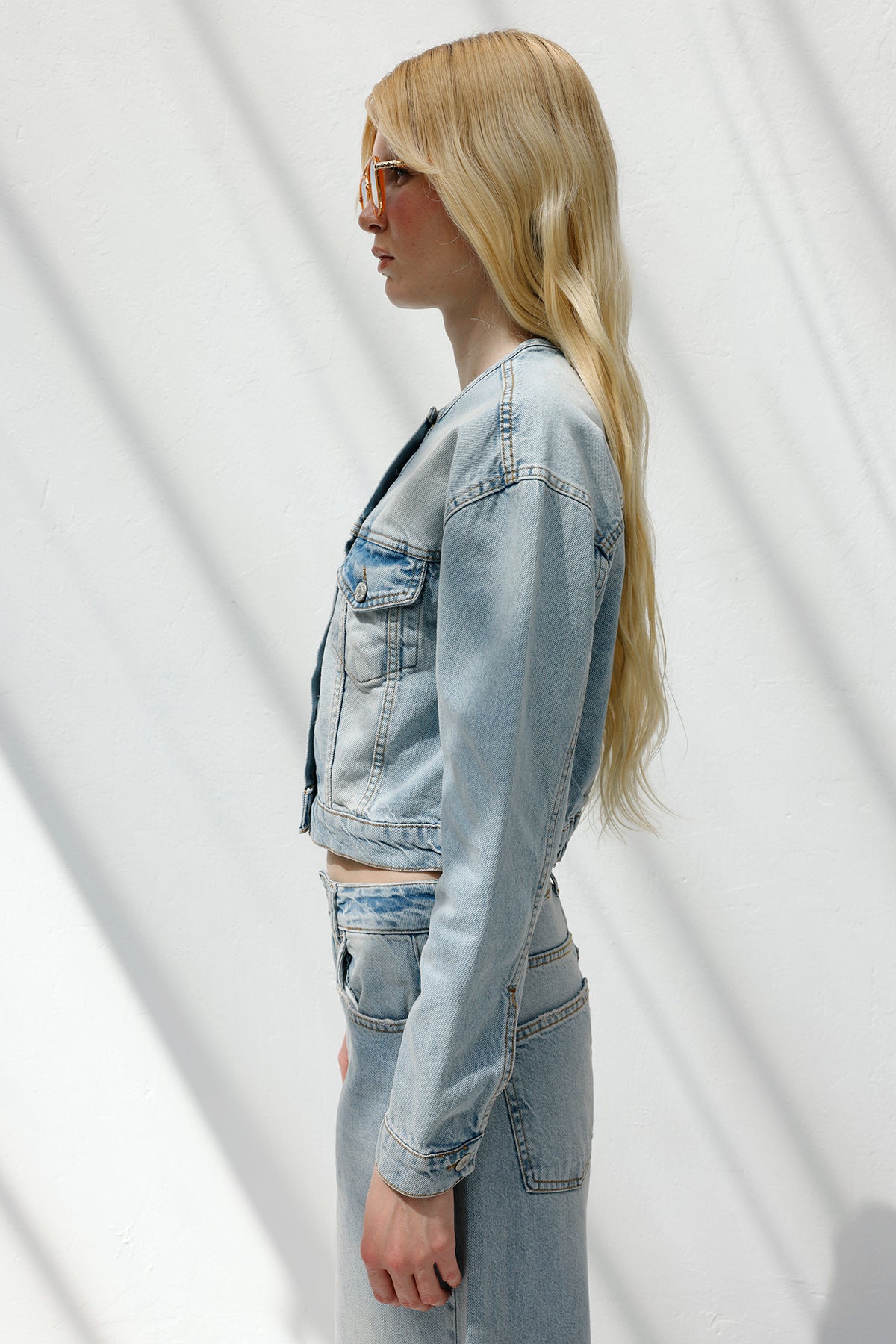 Yıkama Efektli  Denim Mont