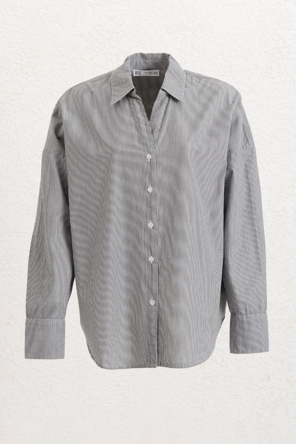 Oversize Çizgili Cotton Gömlek
