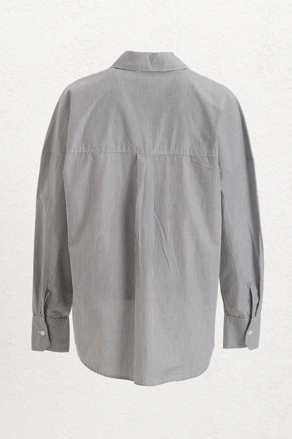 Oversize Çizgili Cotton Gömlek