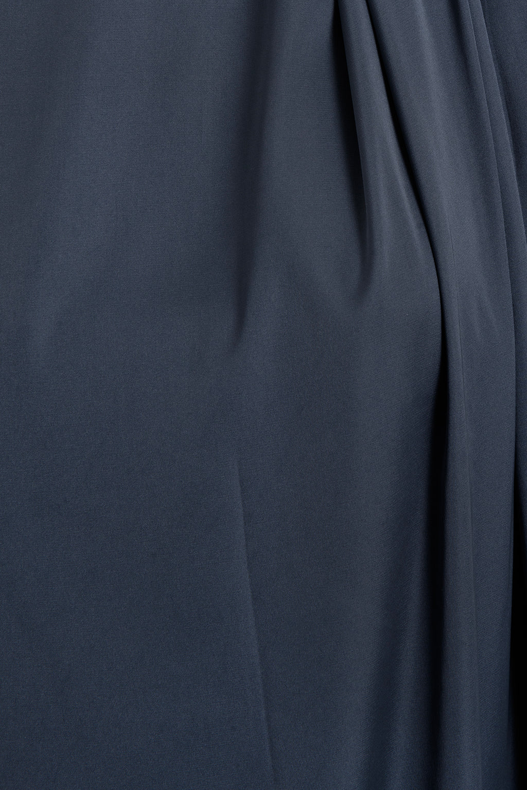 Draped Straight-Cut Silhouette Satin Maxi Dress