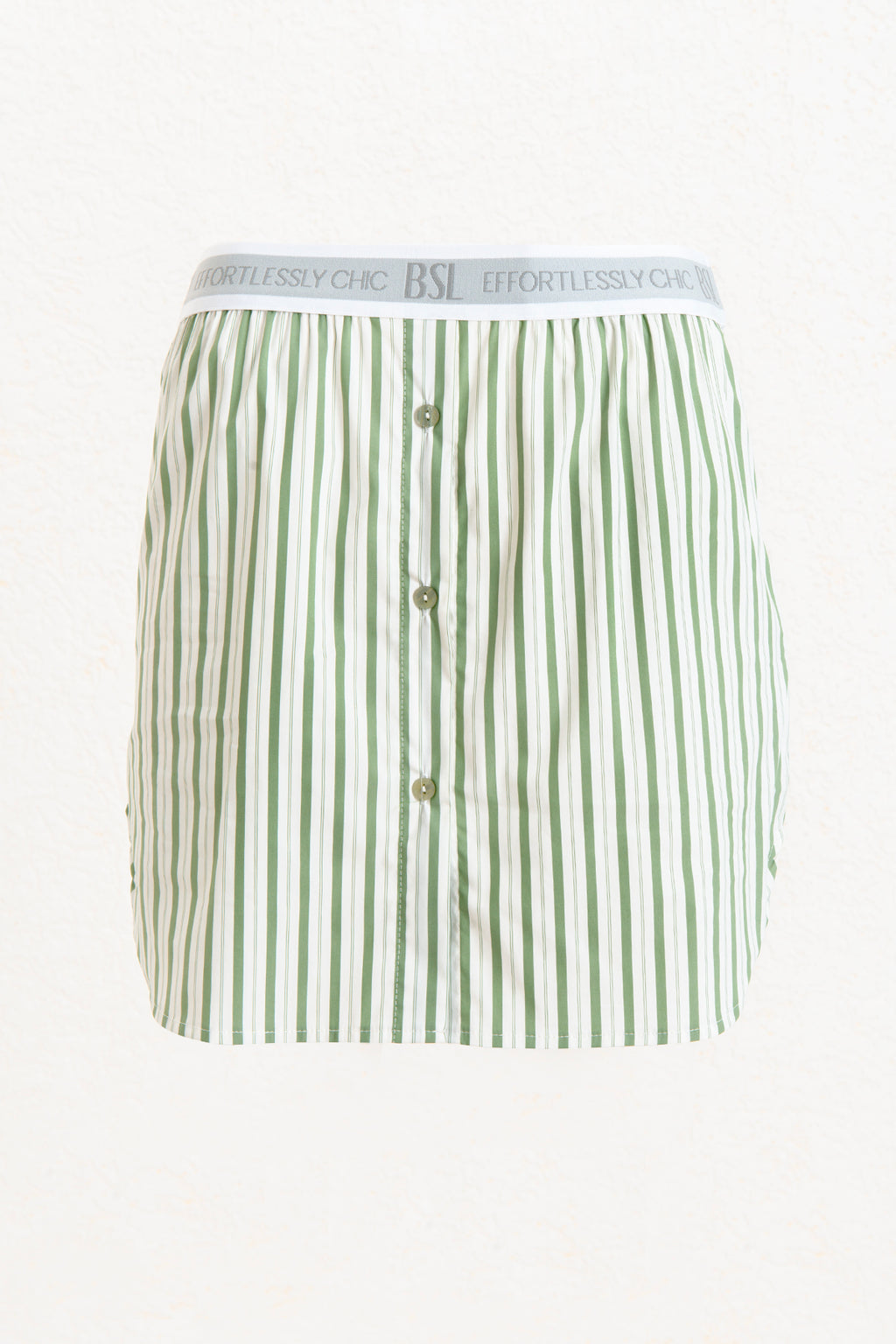 Çizgili Cotton Mini Etek