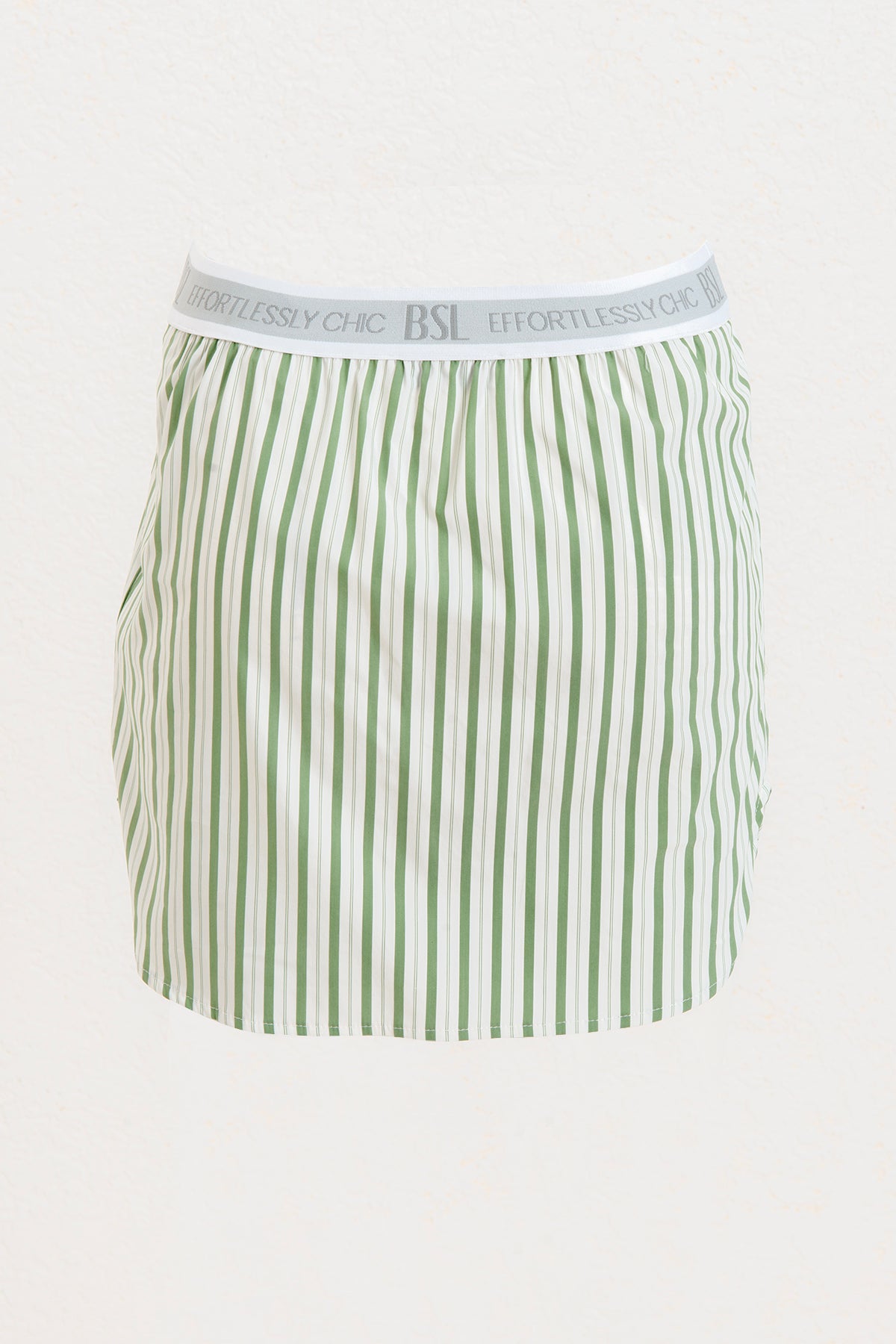 Çizgili Cotton Mini Etek