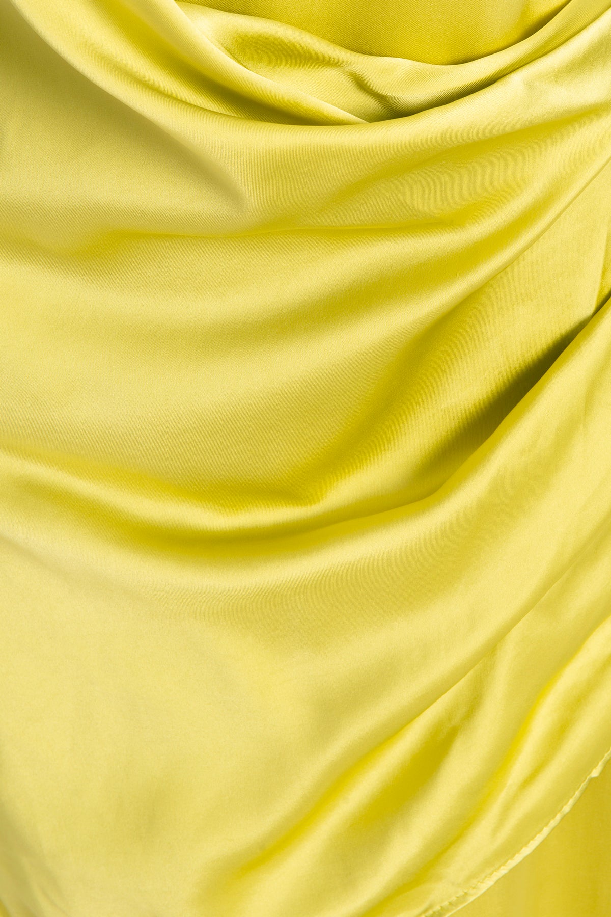 Satin Dress with Asymmetrical Hem Detail