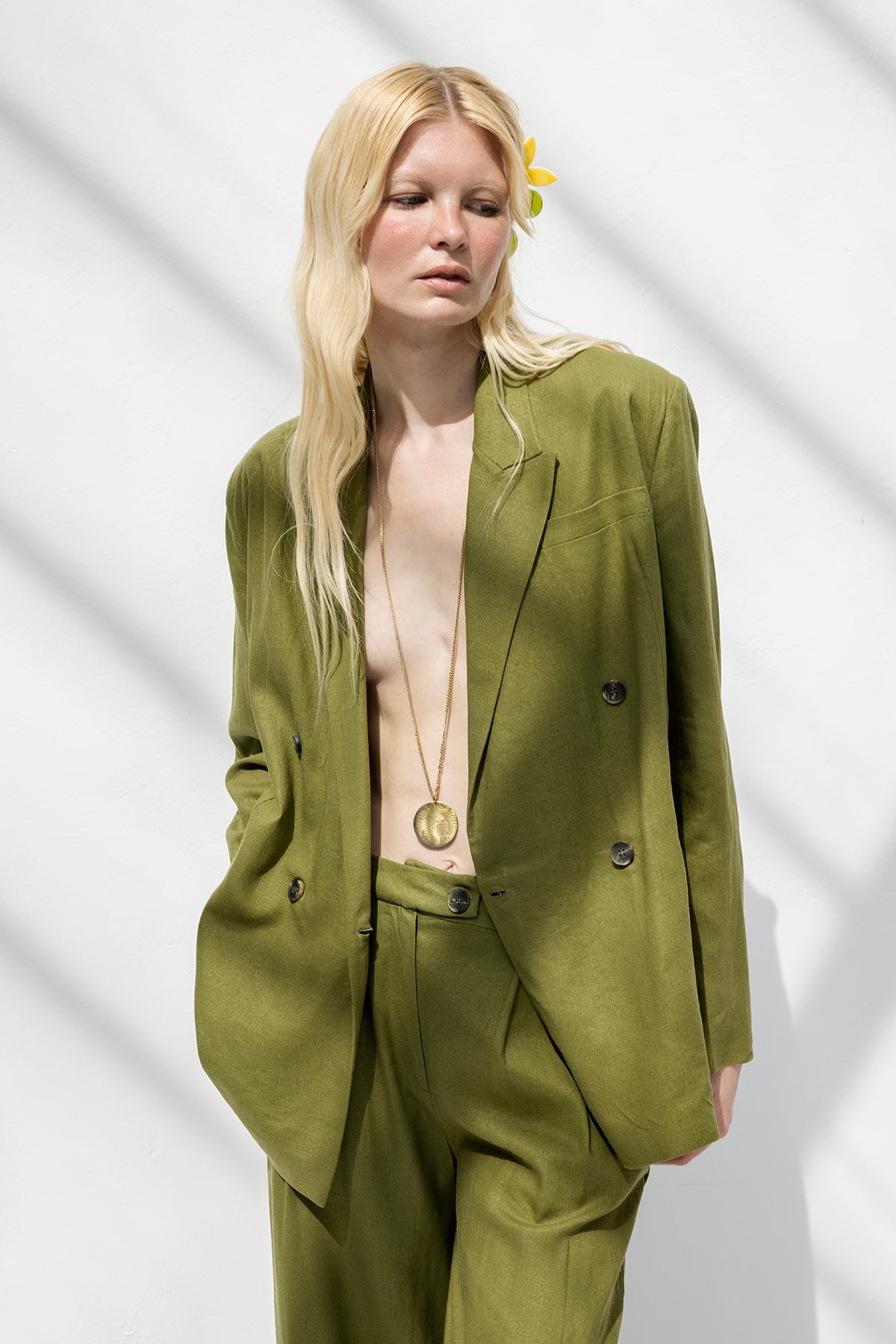 Kruvaze Keten Blazer Ceket
