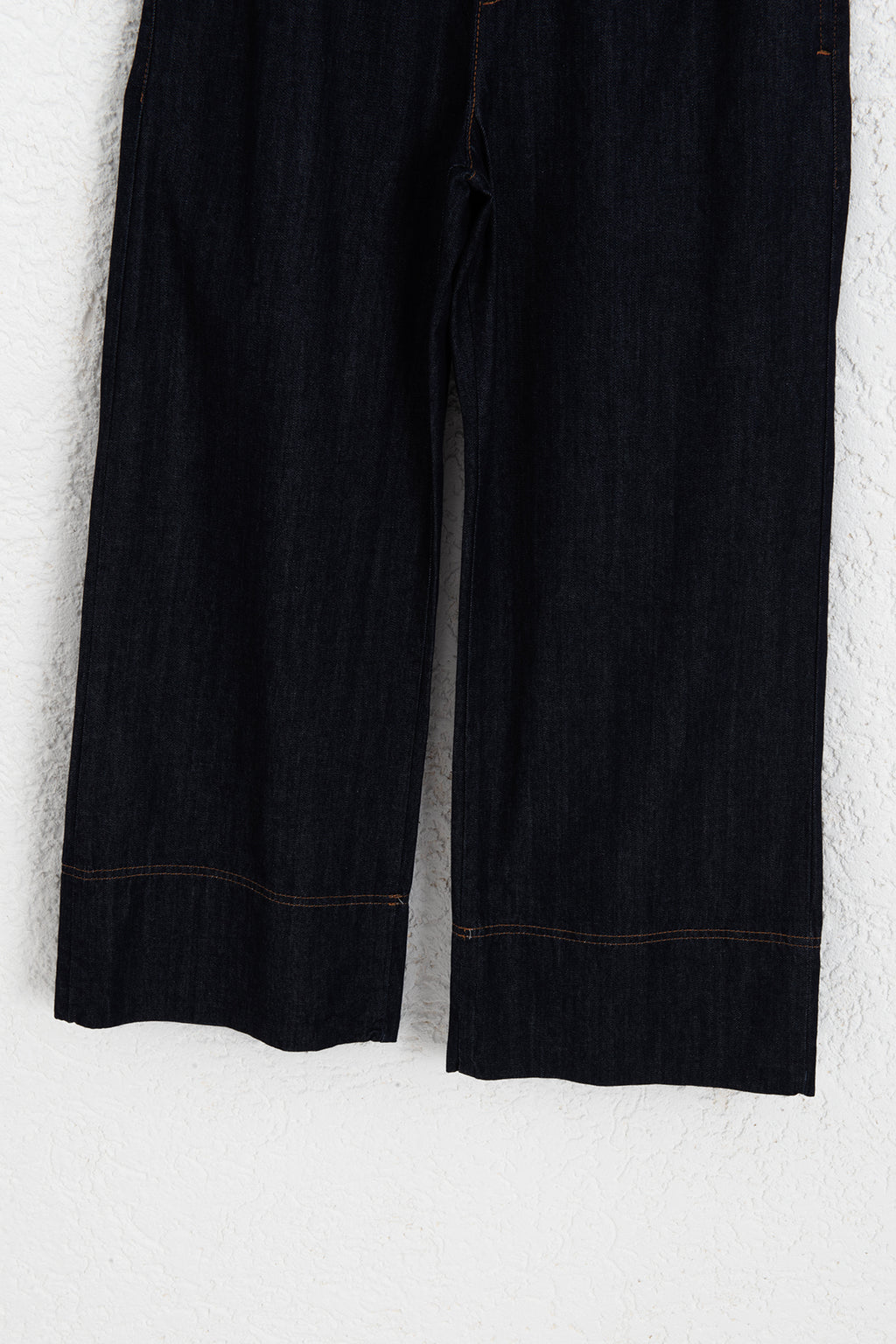 Bağcıklı Geniş Paça Denim Pantolon