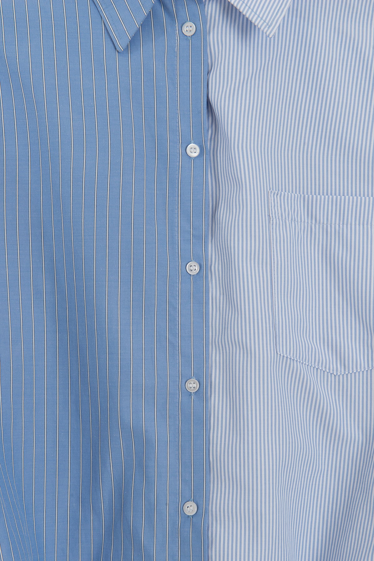 Oversize Bİ Color Cotton  Gömlek