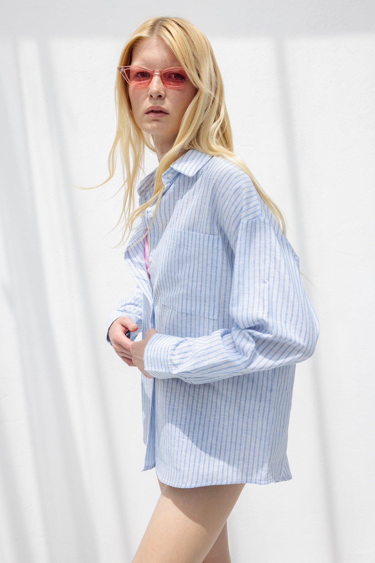 Linen Striped Oversized Shirt