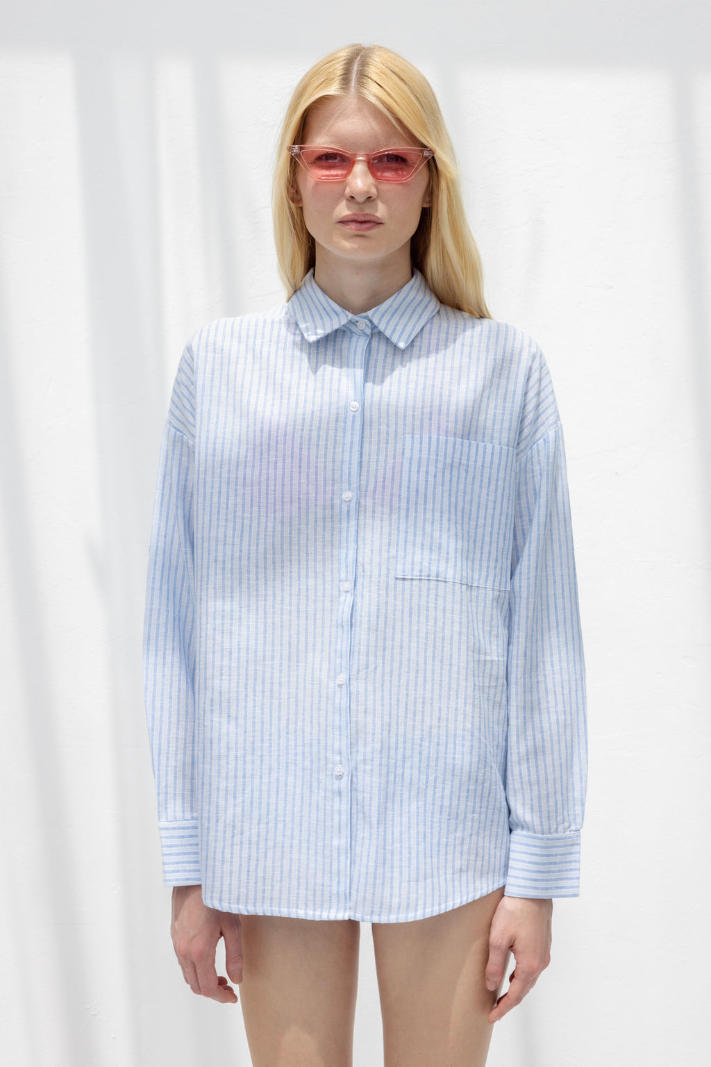 Linen Striped Oversized Shirt